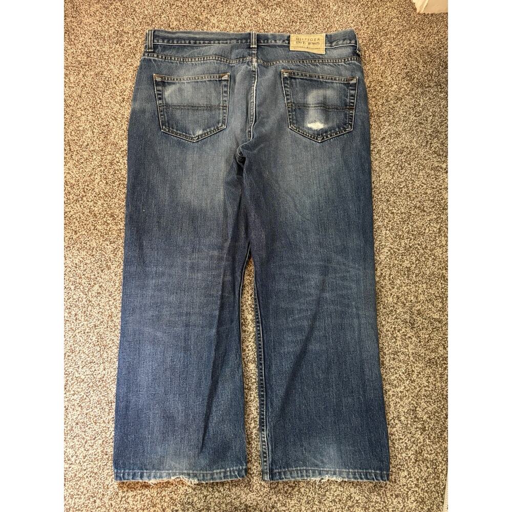 Vintage Tommy Hilfiger Men’s Straight Leg Medium Wash Jeans 38x25 Distressed